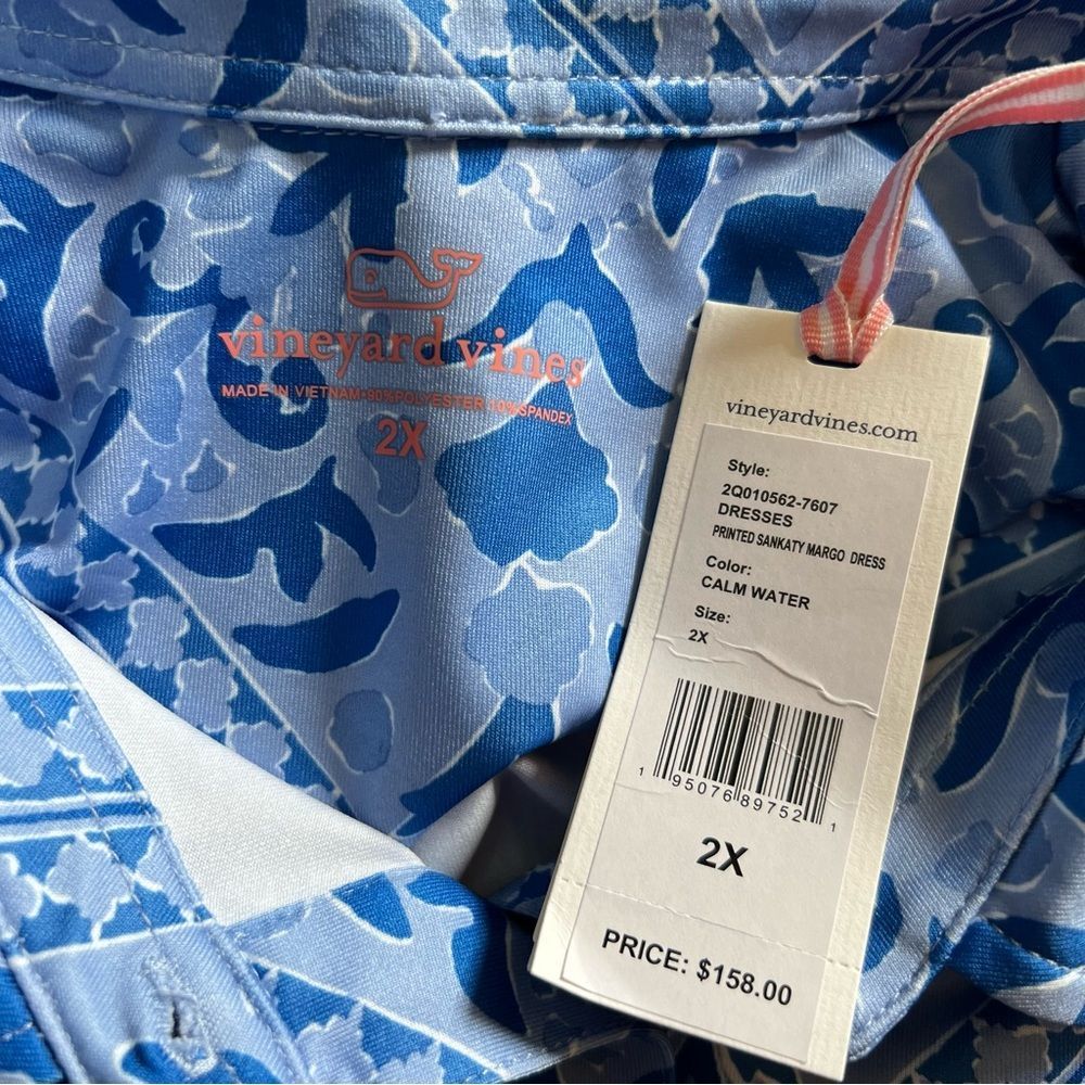 Blue Patterned Long-Sleeve Shirt Dress - Picture 9 of 9